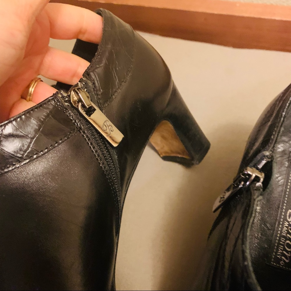 BRIGHTON Tucker Black Square Toe Booties - Picture 6 of 10